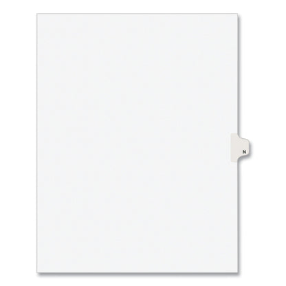 Avery Preprinted Legal Exhibit Side Tab Index Dividers, Avery Style, 26-Tab, N, 11 x 8.5, White, 25/Pack, (1414)