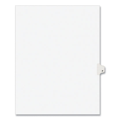 Avery Preprinted Legal Exhibit Side Tab Index Dividers, Avery Style, 26-Tab, P, 11 x 8.5, White, 25/Pack, (1416)