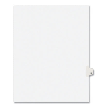 Avery Preprinted Legal Exhibit Side Tab Index Dividers, Avery Style, 26-Tab, S, 11 x 8.5, White, 25/Pack, (1419)