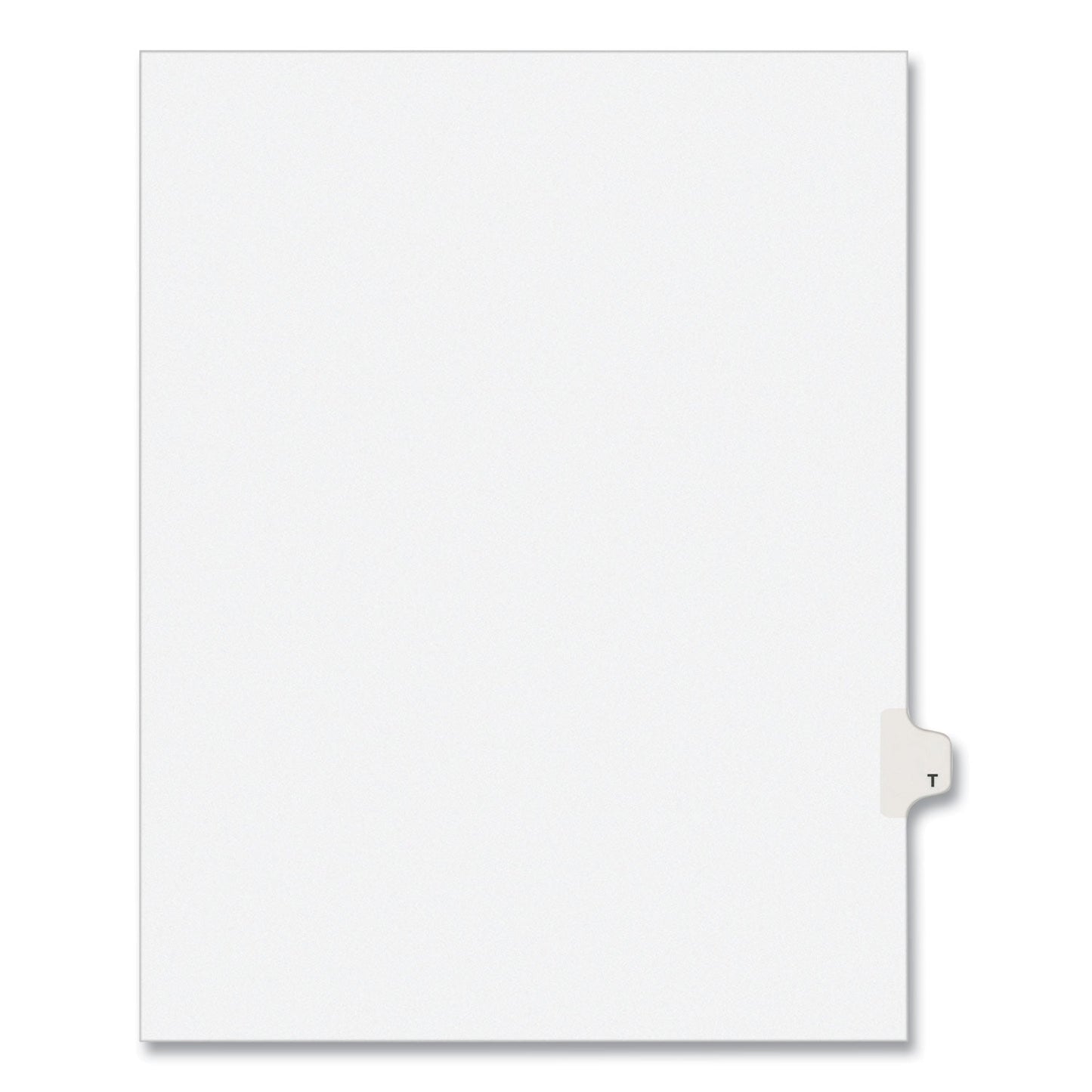 Avery Preprinted Legal Exhibit Side Tab Index Dividers, Avery Style, 26-Tab, T, 11 x 8.5, White, 25/Pack, (1420)