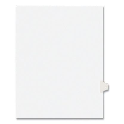 Avery Preprinted Legal Exhibit Side Tab Index Dividers, Avery Style, 26-Tab, T, 11 x 8.5, White, 25/Pack, (1420)