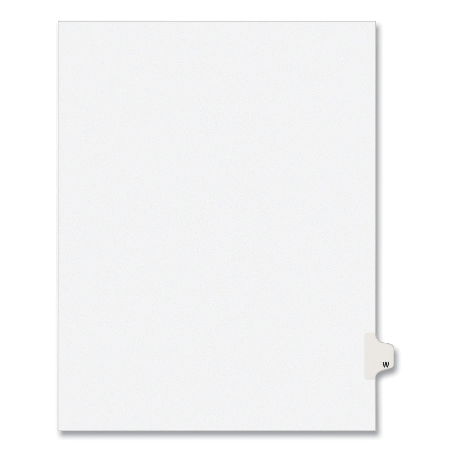 Avery Preprinted Legal Exhibit Side Tab Index Dividers, Avery Style, 26-Tab, W, 11 x 8.5, White, 25/Pack, (1423)