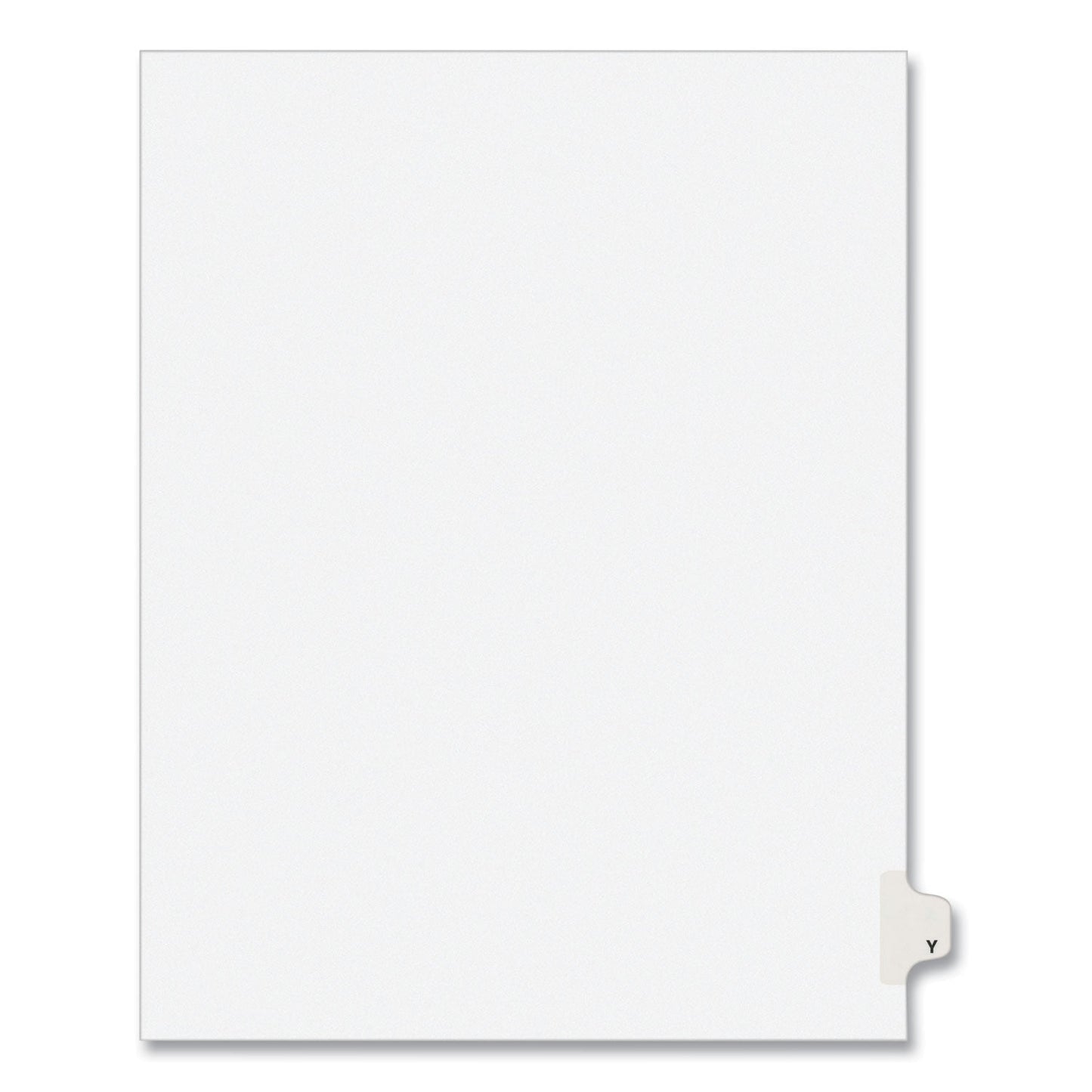 Avery Preprinted Legal Exhibit Side Tab Index Dividers, Avery Style, 26-Tab, Y, 11 x 8.5, White, 25/Pack, (1425)