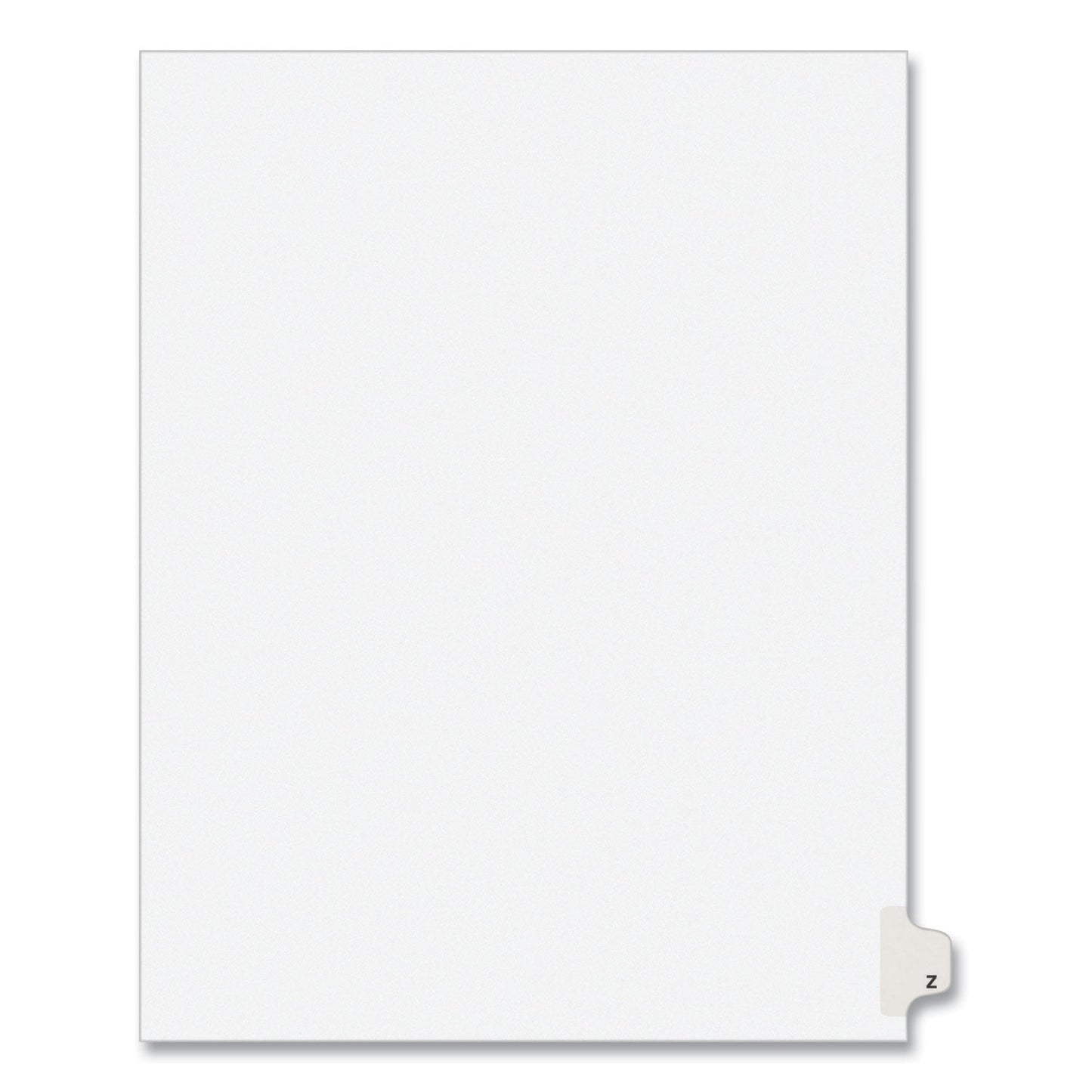 Avery Preprinted Legal Exhibit Side Tab Index Dividers, Avery Style, 26-Tab, Z, 11 x 8.5, White, 25/Pack, (1426)