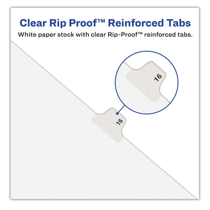 Avery Preprinted Legal Exhibit Side Tab Index Dividers, Avery Style, 10-Tab, 64, 11 x 8.5, White, 25/Pack, (1064)