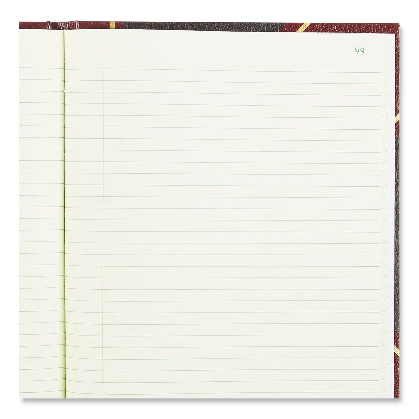 National Texthide Eye-Ease Record Book, Black/Burgundy/Gold Cover, 10.38 x 8.38 Sheets, 300 Sheets/Book