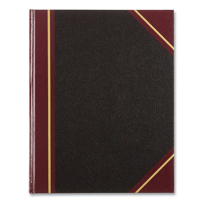 National Texthide Eye-Ease Record Book, Black/Burgundy/Gold Cover, 10.38 x 8.38 Sheets, 150 Sheets/Book