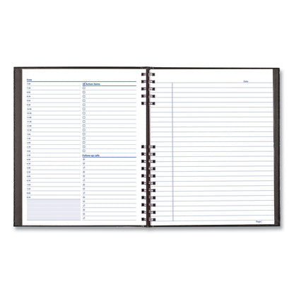 Blueline NotePro Undated Daily Planner, 10.75 x 8.5, Black Cover, Undated