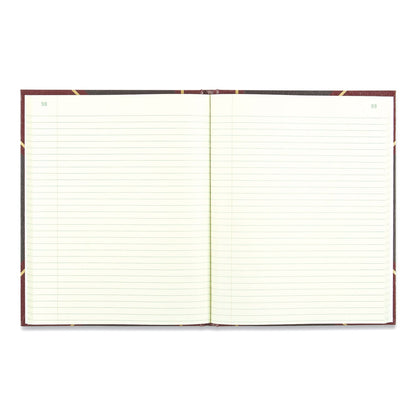 National Texthide Eye-Ease Record Book, Black/Burgundy/Gold Cover, 10.38 x 8.38 Sheets, 300 Sheets/Book