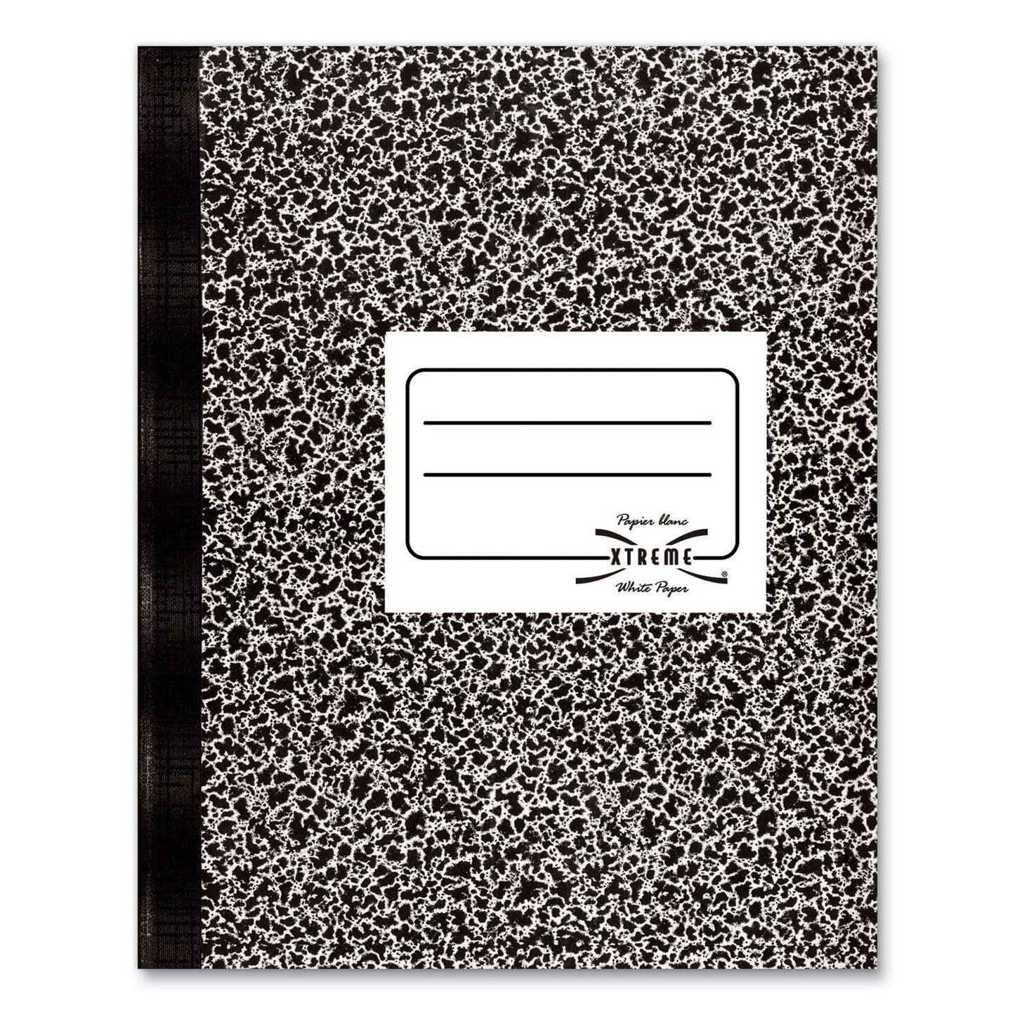 National Composition Book, Medium/College Rule, Black Marble Cover, 11 x 8.38, 80 Sheets