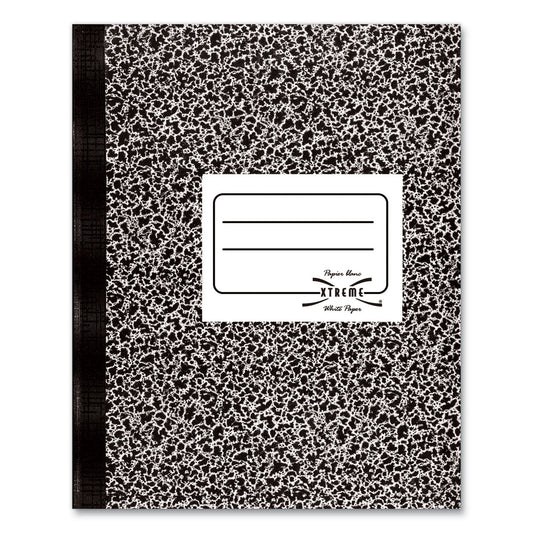 National Composition Book, Medium/College Rule, Black Marble Cover, 11 x 8.38, 80 Sheets