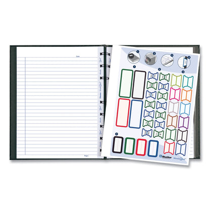 Blueline MiracleBind Notebook, 1 Subject, Medium/College Rule, Black Cover, 9.25 x 7.25, 75 Sheets