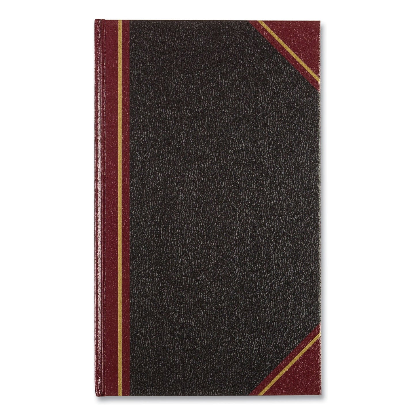 National Texthide Eye-Ease Record Book, Black/Burgundy/Gold Cover, 14.25 x 8.75 Sheets, 300 Sheets/Book