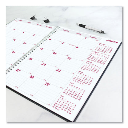Brownline DuraFlex 14-Month Planner, 11 x 8.5, Black Cover, 14-Month (Dec to Jan): 2022 to 2024