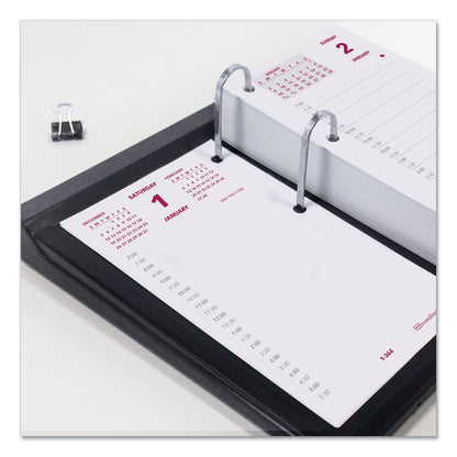Brownline Daily Calendar Pad Refill, 6 x 3.5, White/Burgundy/Gray Sheets, 2023