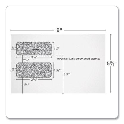 TOPS 1099 Double Window Envelope, Commercial Flap, Gummed Closure, 5.63 x 9, White, 24/Pack