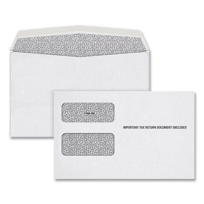 TOPS 1099 Double Window Envelope, Commercial Flap, Gummed Closure, 5.63 x 9, White, 24/Pack