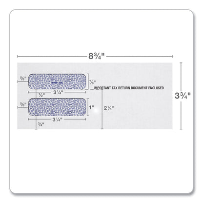 TOPS 1099 Double Window Envelope, Commercial Flap, Gummed Closure, 3.75 x 8.75, White, 24/Pack