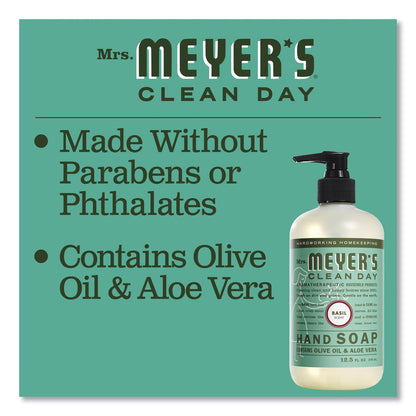 Mrs. Meyer's Clean Day Liquid Hand Soap, Basil, 12.5 oz