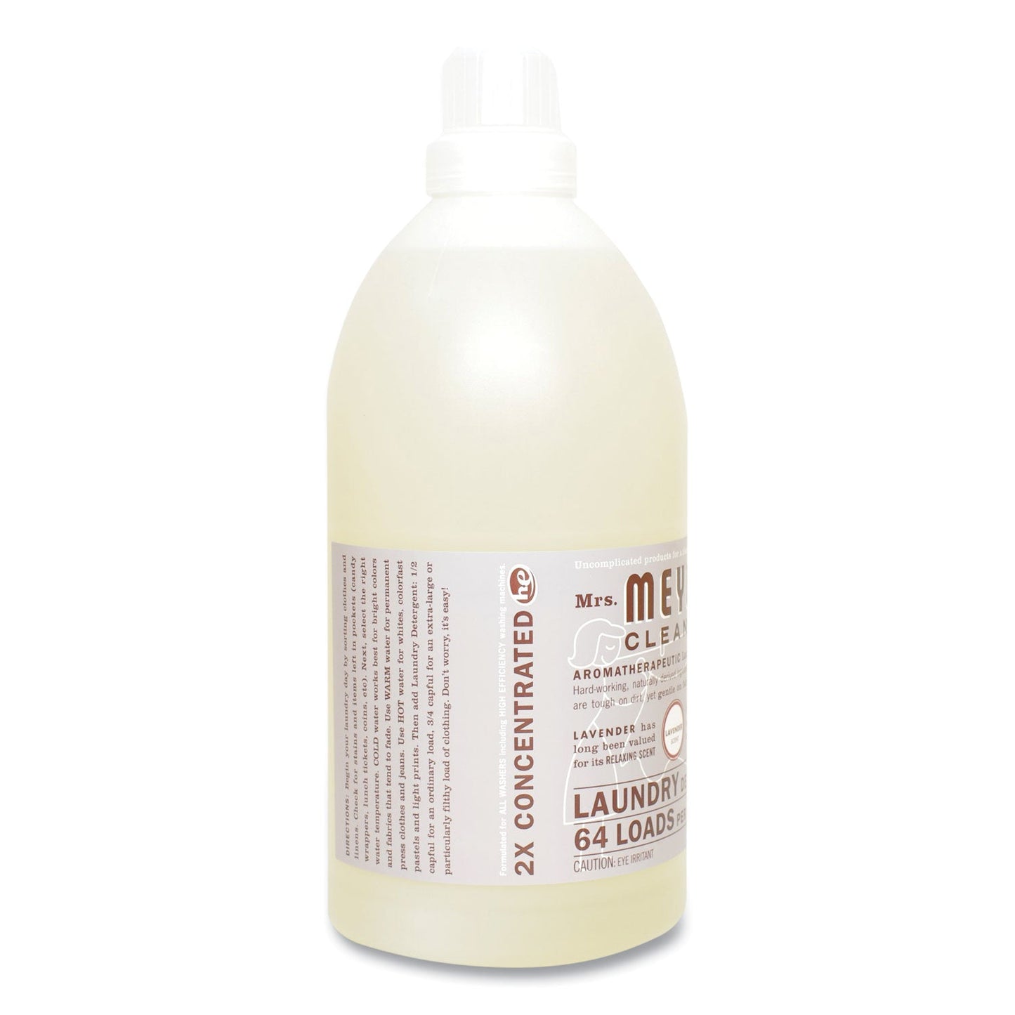 Mrs. Meyer's Liquid Laundry Detergent, Lavender Scent, 64 oz Bottle