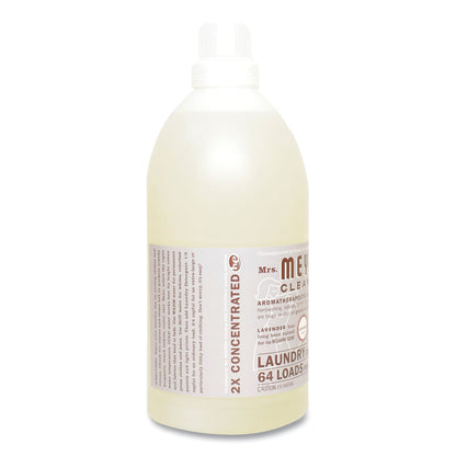 Mrs. Meyer's Liquid Laundry Detergent, Lavender Scent, 64 oz Bottle, 6/Carton