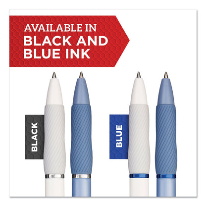 Sharpie S-Gel Fashion Barrel Gel Pen, Retractable, Medium 0.7 mm, Black Ink, Pearl White Barrel, Dozen