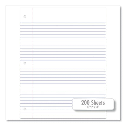 Mead Filler Paper, 3-Hole, 8.5 x 11, College Rule, 200/Pack