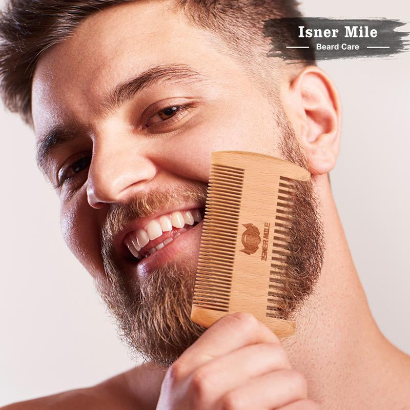 Valentine'S Day Gift Beard Grooming Kit, Men'S Gift Kit with Beard Oil for Beard, Beard & Mustache Facial Hair Care, Conditioner Balm, Handmade Comb, Storage Bag, Gifts for Men Him Dad Father Husband Boyfriend, Cozyvibes