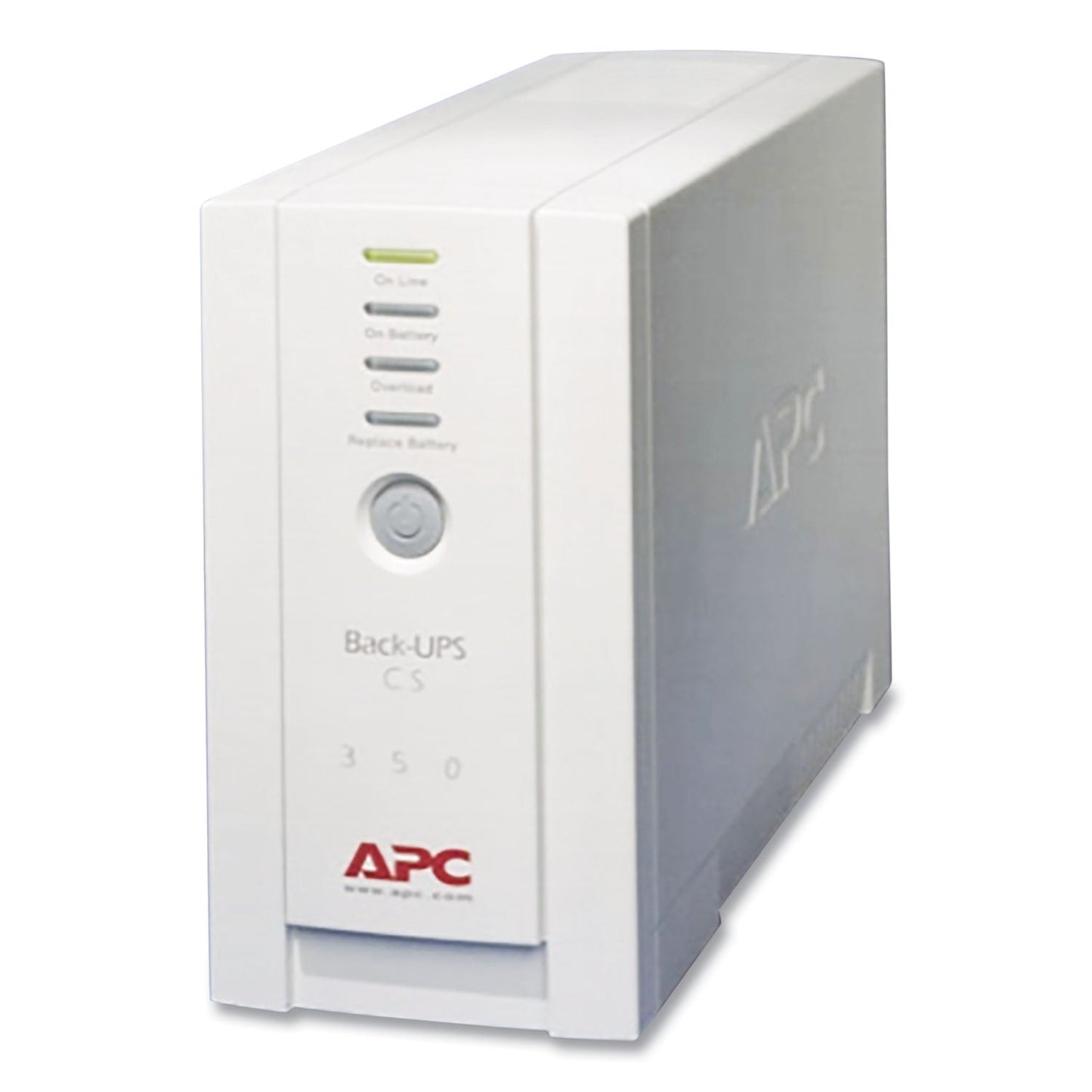 APC BK350 Back-UPS CS Battery Backup System, 6 Outlets, 350 VA, 1,020 J