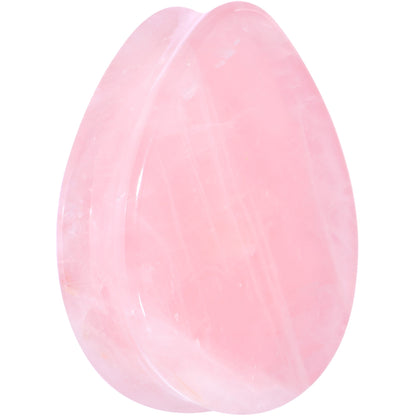 Pink Rose Quartz Drop Saddle Plug Set