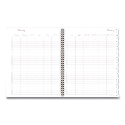 Cambridge Mina Weekly/Monthly Planner, Main Floral Artwork, 11 x 8.5, White/Violet/Peach Cover, 12-Month (Jan to Dec): 2023