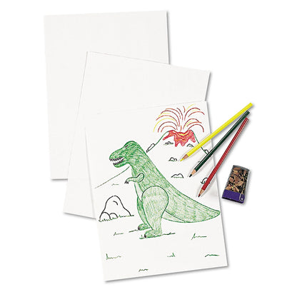 Pacon White Drawing Paper, 47 lb Text Weight, 9 x 12, Pure White, 500/Ream