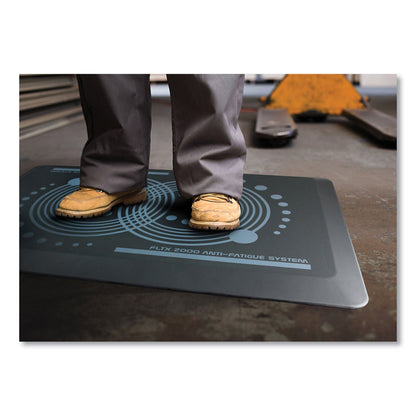 Floortex AFS-TEX 2000 Anti-Fatigue Mat, Rectangular, 20 x 32, Black