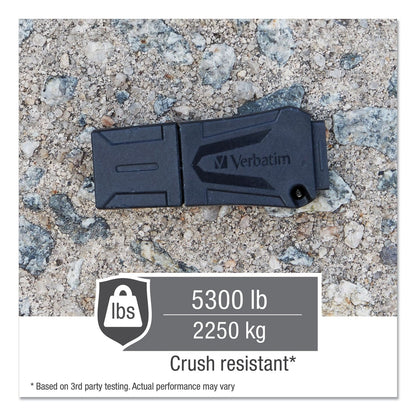 Verbatim ToughMAX USB Flash Drive, 16 GB, Black