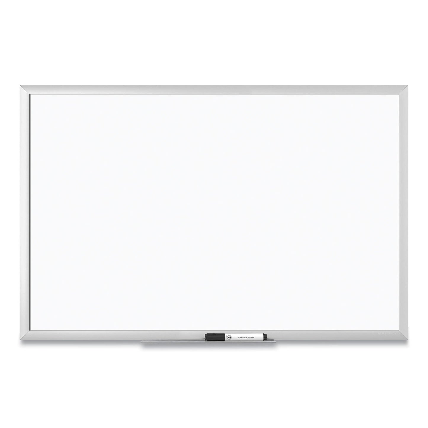 U Brands Melamine Dry Erase Board, 36 x 24, White Surface, Silver Frame