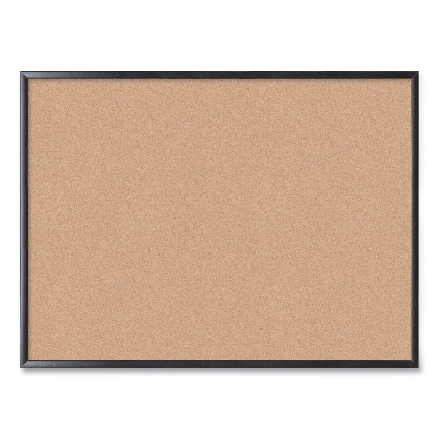 U Brands Cork Bulletin Board, 48 x 36, Natural Surface, Black Frame