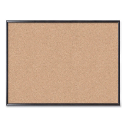 U Brands Cork Bulletin Board, 48 x 36, Natural Surface, Black Frame
