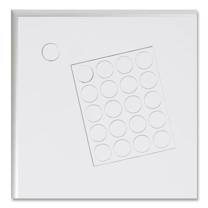 U Brands Heavy-Duty Board Magnets, Circles, White, 0.75" Diameter, 20/Pack
