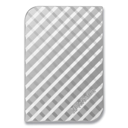 Verbatim Store N Go Portable Hard Drive, 1 TB, USB 3.0, 7,200 rpm, Diamond Silver