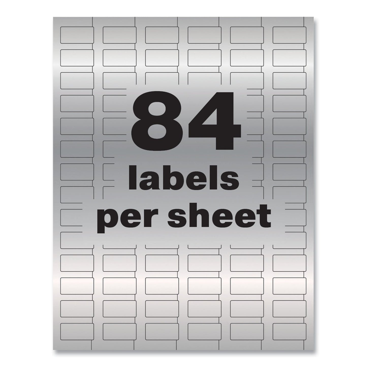 Avery PermaTrack Metallic Asset Tag Labels, Laser Printers, 0.5 x 1, Silver, 84/Sheet, 8 Sheets/Pack