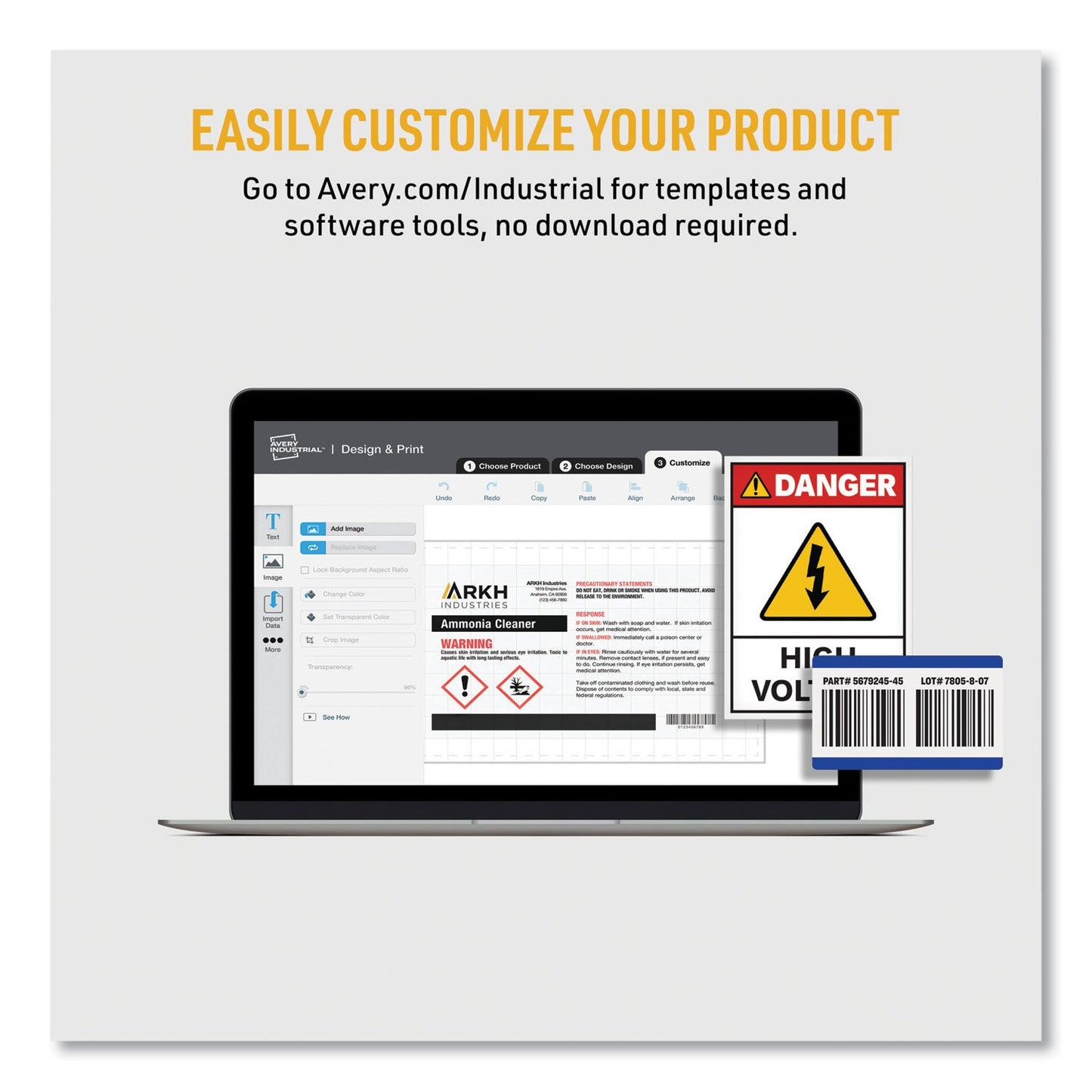 Avery PermaTrack Tamper-Evident Asset Tag Labels, Laser Printers, 0.5 x 1, White, 84/Sheet, 8 Sheets/Pack