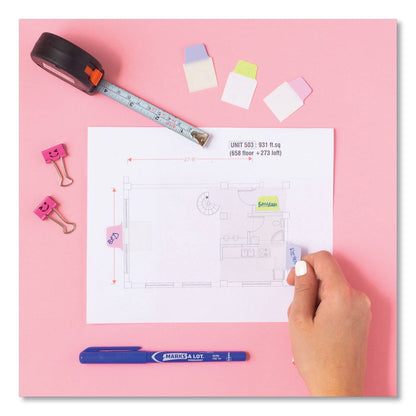 Avery Ultra Tabs Repositionable Tabs, Mini Tabs: 1" x 1.5", 1/5-Cut, Assorted Pastel Colors, 40/Pack