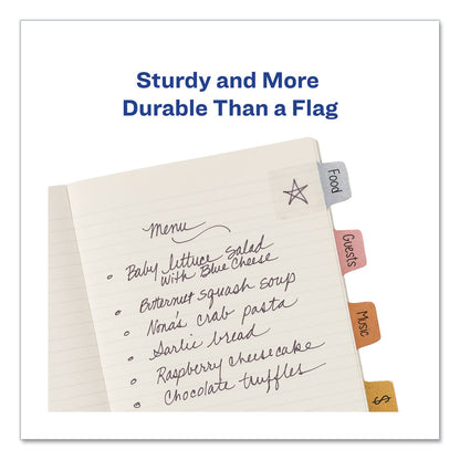 Avery Ultra Tabs Repositionable Tabs, Mini Tabs: 1" x 1.5", 1/5-Cut, Assorted Metallic Colors, 1" Wide, 40/Pack