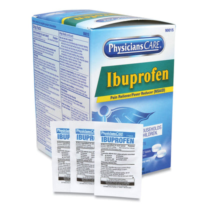 PhysiciansCare Ibuprofen Medication, Two-Pack, 50 Packs/Box