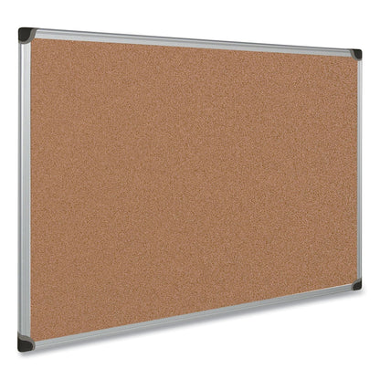 MasterVision Value Cork Bulletin Board with Aluminum Frame, 48 x 71, Natural