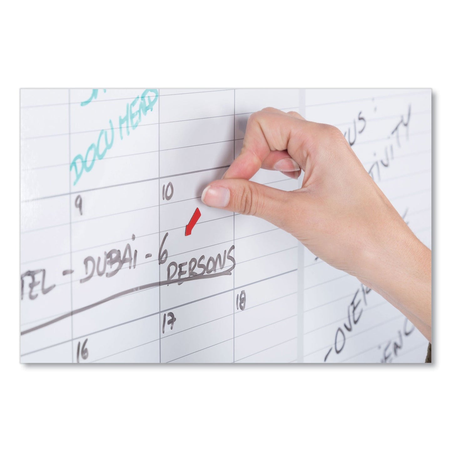 MasterVision Monthly Planner, 36x24, Silver Frame