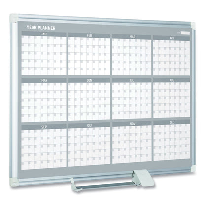 MasterVision 12 Month Year Planner, 36x24, Aluminum Frame