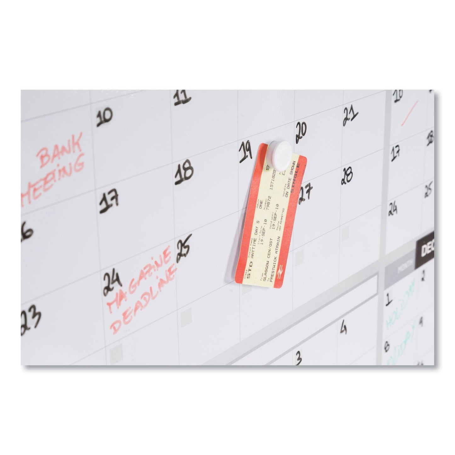 MasterVision 4 Month Planner, 48x36, White/Silver