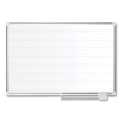 MasterVision Ruled Planning Board, 48 x 36, White/Silver
