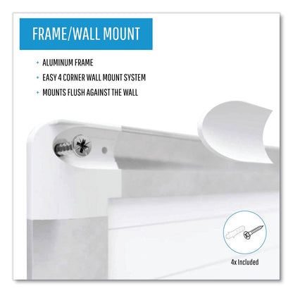 MasterVision Ruled Planning Board, 48 x 36, White/Silver